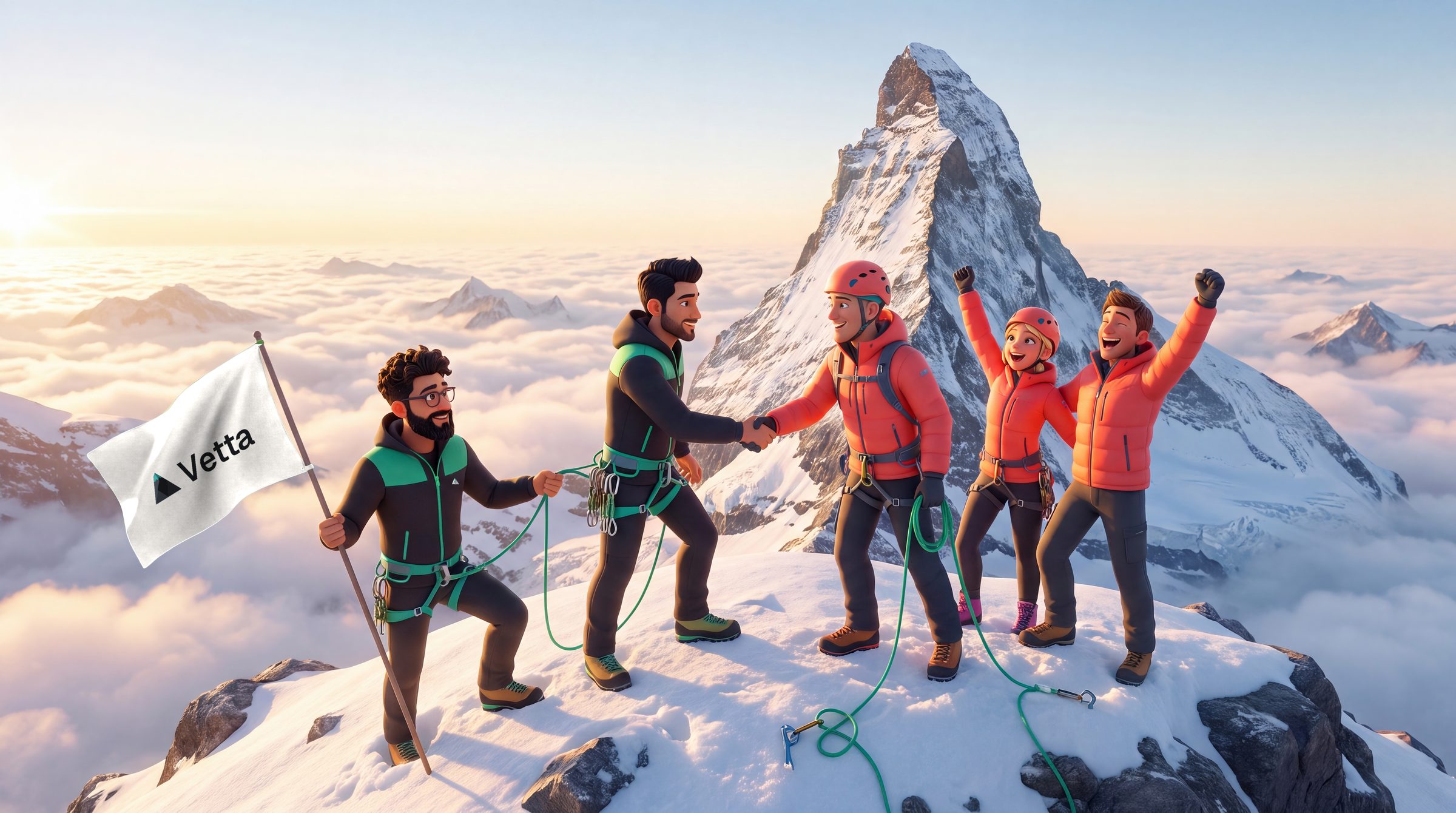 A new flag on the summit.